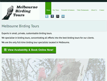 Tablet Screenshot of melbournebirding.com